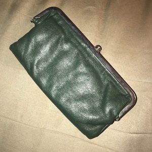 Hunter Green Faux Leather Wallet SJP Bitten Coll.